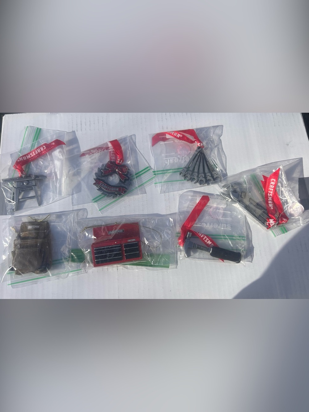 Lot of Craftman Tool Christmas ornaments NEW